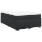 vidaXL Boxspringbett mit Matratze Schwarz 140x190 cm Kunstleder vidaXL Boxspringbett mit Matratze Schwarz 140x190 cm Kunstleder