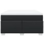 vidaXL Boxspringbett mit Matratze Schwarz 140x190 cm Kunstleder vidaXL Boxspringbett mit Matratze Schwarz 140x190 cm Kunstleder