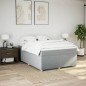 vidaXL Boxspringbett mit Matratze Hellgrau 160x200 cm Stoff vidaXL Boxspringbett mit Matratze Hellgrau 160x200 cm Stoff