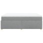 vidaXL Boxspringbett mit Matratze Hellgrau 160x200 cm Stoff vidaXL Boxspringbett mit Matratze Hellgrau 160x200 cm Stoff