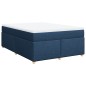 vidaXL Boxspringbett mit Matratze Blau 140x190 cm Stoff vidaXL Boxspringbett mit Matratze Blau 140x190 cm Stoff