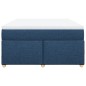 vidaXL Boxspringbett mit Matratze Blau 140x190 cm Stoff vidaXL Boxspringbett mit Matratze Blau 140x190 cm Stoff