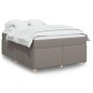 vidaXL Boxspringbett mit Matratze Taupe 160x200 cm Stoff vidaXL Boxspringbett mit Matratze Taupe 160x200 cm Stoff