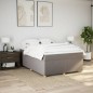 vidaXL Boxspringbett mit Matratze Taupe 160x200 cm Stoff vidaXL Boxspringbett mit Matratze Taupe 160x200 cm Stoff
