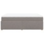 vidaXL Boxspringbett mit Matratze Taupe 160x200 cm Stoff vidaXL Boxspringbett mit Matratze Taupe 160x200 cm Stoff