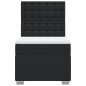 vidaXL Boxspringbett mit Matratze Schwarz 80x200 cm Kunstleder vidaXL Boxspringbett mit Matratze Schwarz 80x200 cm Kunstleder