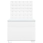 vidaXL Boxspringbett mit Matratze Weiß 90x190 cm Kunstleder vidaXL Boxspringbett mit Matratze Weiß 90x190 cm Kunstleder