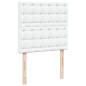 vidaXL Boxspringbett mit Matratze Weiß 90x190 cm Kunstleder vidaXL Boxspringbett mit Matratze Weiß 90x190 cm Kunstleder