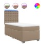 vidaXL Boxspringbett mit Matratze Cappuccino-Braun 90x190cm Kunstleder vidaXL Boxspringbett mit Matratze Cappuccino-Braun 90x190cm Kunstleder