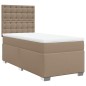 vidaXL Boxspringbett mit Matratze Cappuccino-Braun 90x190cm Kunstleder vidaXL Boxspringbett mit Matratze Cappuccino-Braun 90x190cm Kunstleder