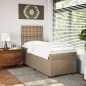 vidaXL Boxspringbett mit Matratze Cappuccino-Braun 90x190cm Kunstleder vidaXL Boxspringbett mit Matratze Cappuccino-Braun 90x190cm Kunstleder