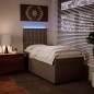 vidaXL Boxspringbett mit Matratze Cappuccino-Braun 90x190cm Kunstleder vidaXL Boxspringbett mit Matratze Cappuccino-Braun 90x190cm Kunstleder