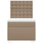 vidaXL Boxspringbett mit Matratze Cappuccino-Braun 90x190cm Kunstleder vidaXL Boxspringbett mit Matratze Cappuccino-Braun 90x190cm Kunstleder