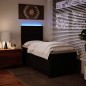 vidaXL Boxspringbett mit Matratze Schwarz 100x200 cm Kunstleder vidaXL Boxspringbett mit Matratze Schwarz 100x200 cm Kunstleder