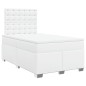 vidaXL Boxspringbett mit Matratze Weiß 120x200 cm Kunstleder vidaXL Boxspringbett mit Matratze Weiß 120x200 cm Kunstleder