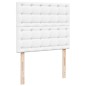 vidaXL Boxspringbett mit Matratze Weiß 120x200 cm Kunstleder vidaXL Boxspringbett mit Matratze Weiß 120x200 cm Kunstleder