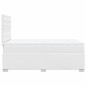 vidaXL Boxspringbett mit Matratze Weiß 120x200 cm Kunstleder vidaXL Boxspringbett mit Matratze Weiß 120x200 cm Kunstleder