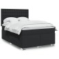 vidaXL Boxspringbett mit Matratze Schwarz 140x190 cm Kunstleder vidaXL Boxspringbett mit Matratze Schwarz 140x190 cm Kunstleder