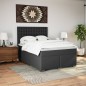 vidaXL Boxspringbett mit Matratze Schwarz 140x190 cm Kunstleder vidaXL Boxspringbett mit Matratze Schwarz 140x190 cm Kunstleder