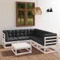 6-tlg. Garten-Lounge-Set mit Kissen Kiefer Massivholz 6-tlg. Garten-Lounge-Set mit Kissen Kiefer Massivholz