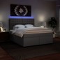 vidaXL Boxspringbett mit Matratze Grau 180x200 cm Kunstleder vidaXL Boxspringbett mit Matratze Grau 180x200 cm Kunstleder