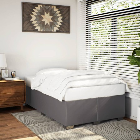 vidaXL Bettgestell Grau 120x200 cm Kunstleder