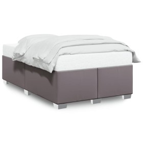 vidaXL Bettgestell Grau 120x200 cm Kunstleder