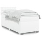 vidaXL Boxspringbett mit Matratze Weiß 80x200 cm Kunstleder vidaXL Boxspringbett mit Matratze Weiß 80x200 cm Kunstleder