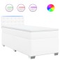 vidaXL Boxspringbett mit Matratze Weiß 80x200 cm Kunstleder vidaXL Boxspringbett mit Matratze Weiß 80x200 cm Kunstleder