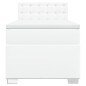 vidaXL Boxspringbett mit Matratze Weiß 80x200 cm Kunstleder vidaXL Boxspringbett mit Matratze Weiß 80x200 cm Kunstleder