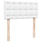 vidaXL Boxspringbett mit Matratze Weiß 80x200 cm Kunstleder vidaXL Boxspringbett mit Matratze Weiß 80x200 cm Kunstleder