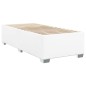 vidaXL Boxspringbett mit Matratze Weiß 80x200 cm Kunstleder vidaXL Boxspringbett mit Matratze Weiß 80x200 cm Kunstleder