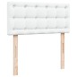 vidaXL Boxspringbett mit Matratze Weiß 90x200 cm Kunstleder vidaXL Boxspringbett mit Matratze Weiß 90x200 cm Kunstleder