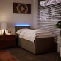 vidaXL Boxspringbett mit Matratze Cappuccino-Braun 90x200cm Kunstleder vidaXL Boxspringbett mit Matratze Cappuccino-Braun 90x200cm Kunstleder