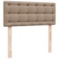 vidaXL Boxspringbett mit Matratze Cappuccino-Braun 90x200cm Kunstleder vidaXL Boxspringbett mit Matratze Cappuccino-Braun 90x200cm Kunstleder