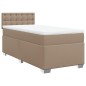 vidaXL Boxspringbett Matratze Cappuccino-Braun 100x200cm Kunstleder vidaXL Boxspringbett Matratze Cappuccino-Braun 100x200cm Kunstleder