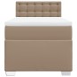 vidaXL Boxspringbett Matratze Cappuccino-Braun 100x200cm Kunstleder vidaXL Boxspringbett Matratze Cappuccino-Braun 100x200cm Kunstleder