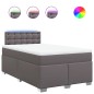vidaXL Boxspringbett mit Matratze Grau 120x200 cm Kunstleder vidaXL Boxspringbett mit Matratze Grau 120x200 cm Kunstleder