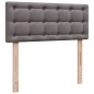 vidaXL Boxspringbett mit Matratze Grau 120x200 cm Kunstleder vidaXL Boxspringbett mit Matratze Grau 120x200 cm Kunstleder