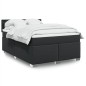 vidaXL Boxspringbett mit Matratze Schwarz 140x200 cm Kunstleder vidaXL Boxspringbett mit Matratze Schwarz 140x200 cm Kunstleder