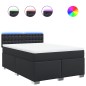 vidaXL Boxspringbett mit Matratze Schwarz 140x200 cm Kunstleder vidaXL Boxspringbett mit Matratze Schwarz 140x200 cm Kunstleder