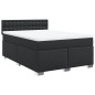 vidaXL Boxspringbett mit Matratze Schwarz 140x200 cm Kunstleder vidaXL Boxspringbett mit Matratze Schwarz 140x200 cm Kunstleder