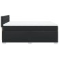 vidaXL Boxspringbett mit Matratze Schwarz 140x200 cm Kunstleder vidaXL Boxspringbett mit Matratze Schwarz 140x200 cm Kunstleder