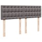 vidaXL Boxspringbett mit Matratze Grau 140x200 cm Kunstleder vidaXL Boxspringbett mit Matratze Grau 140x200 cm Kunstleder