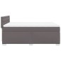 vidaXL Boxspringbett mit Matratze Grau 160x200 cm Kunstleder vidaXL Boxspringbett mit Matratze Grau 160x200 cm Kunstleder