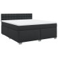 vidaXL Boxspringbett mit Matratze Schwarz 180x200 cm Kunstleder vidaXL Boxspringbett mit Matratze Schwarz 180x200 cm Kunstleder
