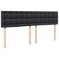 vidaXL Boxspringbett mit Matratze Schwarz 180x200 cm Kunstleder vidaXL Boxspringbett mit Matratze Schwarz 180x200 cm Kunstleder