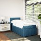 vidaXL Boxspringbett mit Matratze Blau 80x200 cm Samt vidaXL Boxspringbett mit Matratze Blau 80x200 cm Samt