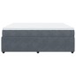 vidaXL Boxspringbett mit Matratze Dunkelgrau 200x200 cm Samt vidaXL Boxspringbett mit Matratze Dunkelgrau 200x200 cm Samt