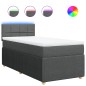 vidaXL Boxspringbett mit Matratze Dunkelgrau 80x200 cm Stoff vidaXL Boxspringbett mit Matratze Dunkelgrau 80x200 cm Stoff